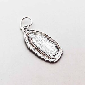 Medalla Virgen de Guadalupe. Plata 925 2 cm.