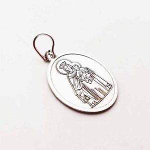 Medalla Virgen del Carmen, Plata 925. 2 cm