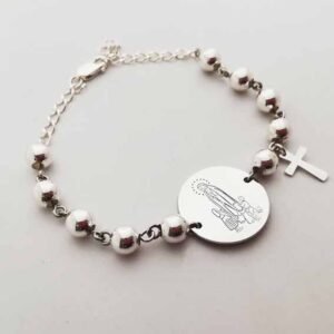 DENARIO RELIGIOSO 100% PLATA, MEDALLAS 2 CM, CRUZ 1,5 CM / BALIN #6