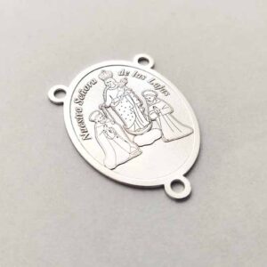 Medalla Nuestra Señora de las Lajas. Plata 925 3 cm.