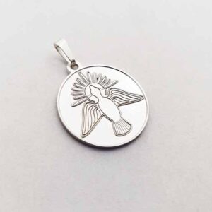 Medalla Espíritu Santo. Plata 925 2 cm