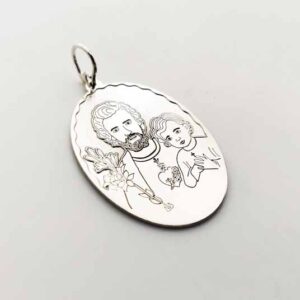 Medalla Ovalada Plata 3 cm. Escoge tu imagen Favorita