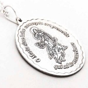 Medalla Inmaculada Consepción. Plata 925 3 cm.