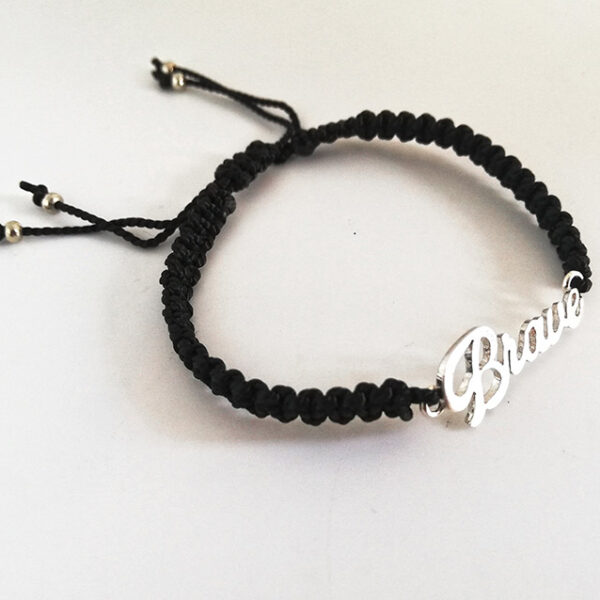 pulsera personalizada, plata 925 , brave