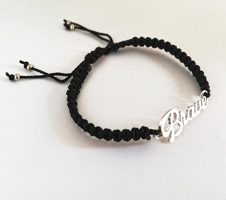 pulsera personalizada, plata 925 , brave