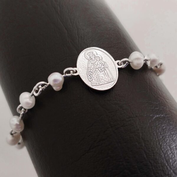 Pulsera plata 925 Virgen del Carmen
