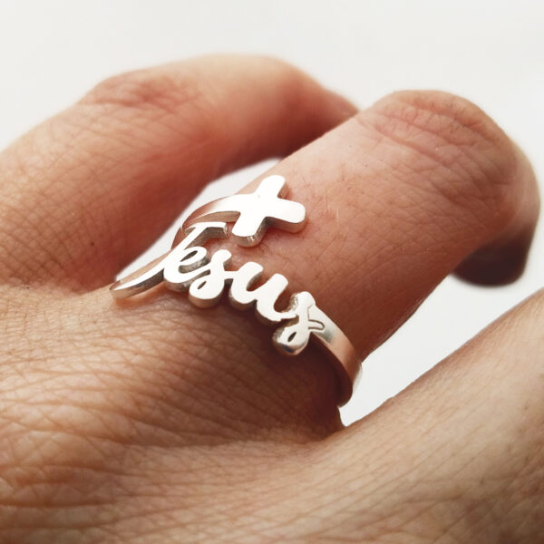 Anillo Jesús plata 925