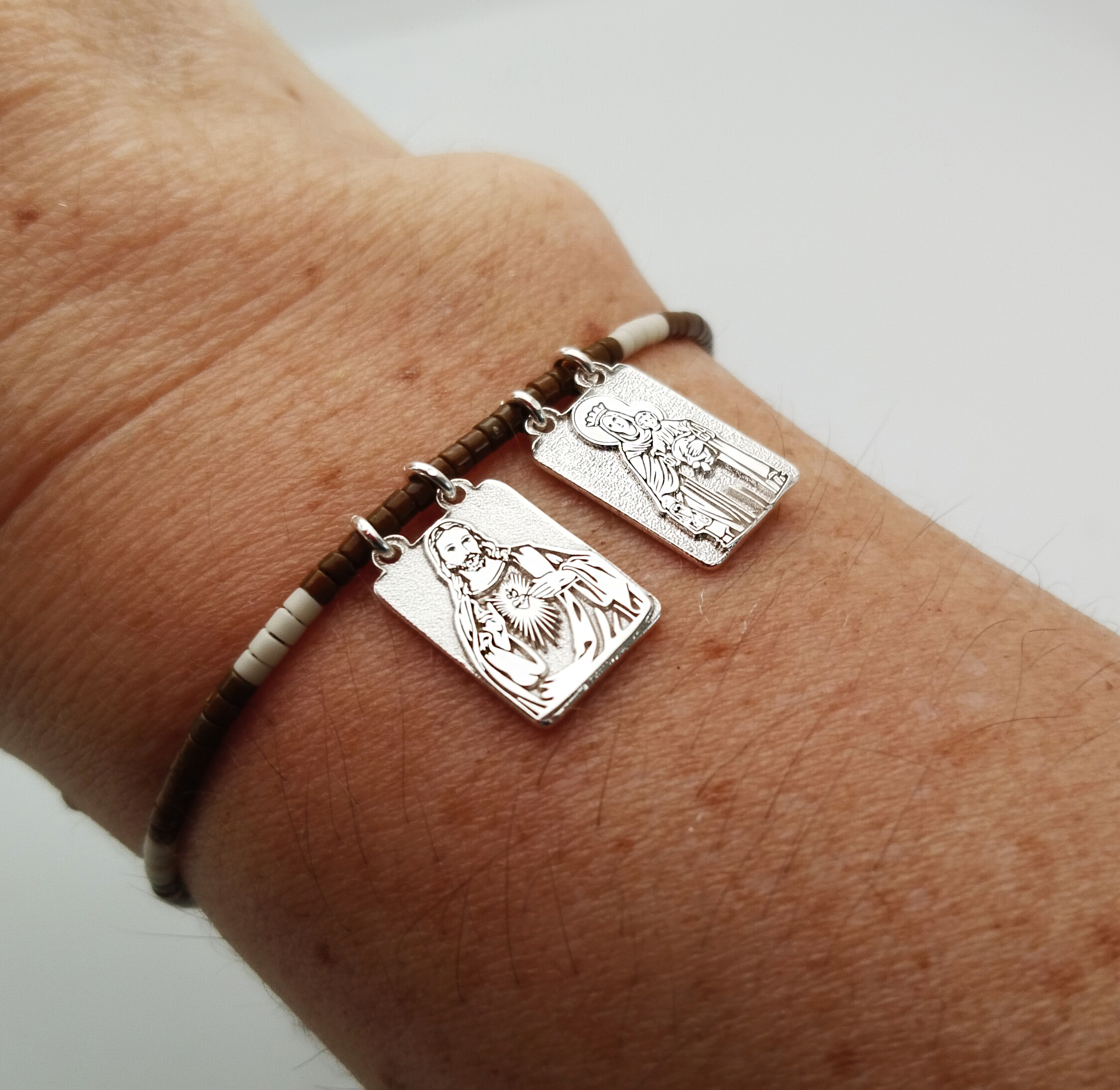 pulsera escapulario plata 925