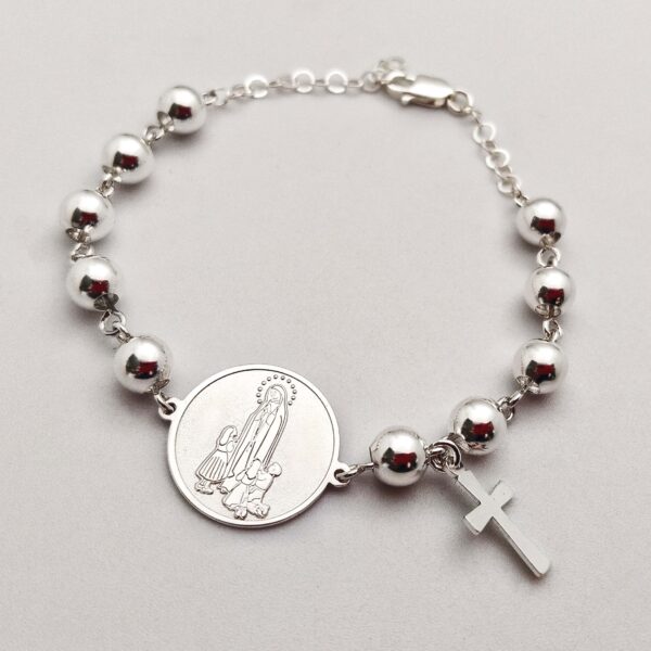 Pulsera plata Aparición Virgen de Fátima plata 925