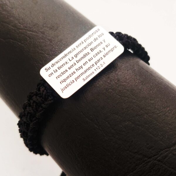 Pulsera Salmos 112:2–4 plata 925