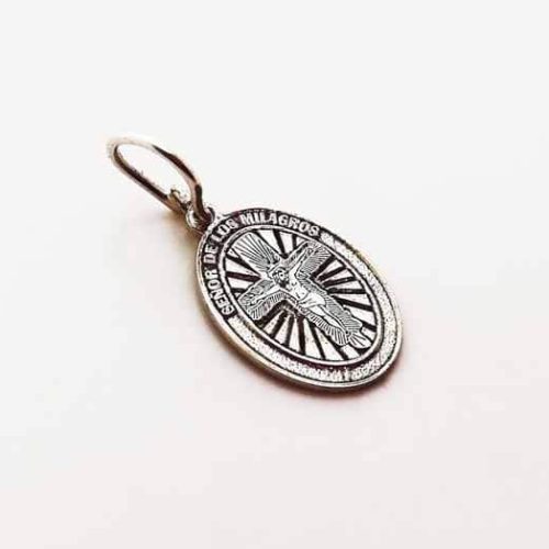 Medalla Señor de los Milagros. Plata 925